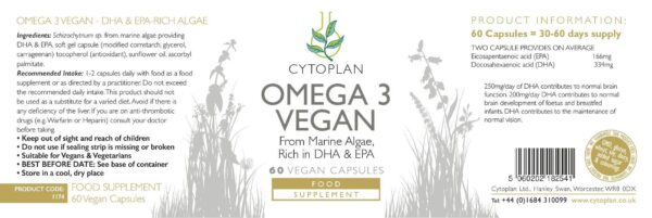 Cytoplan veganski Omega 3 kapsule