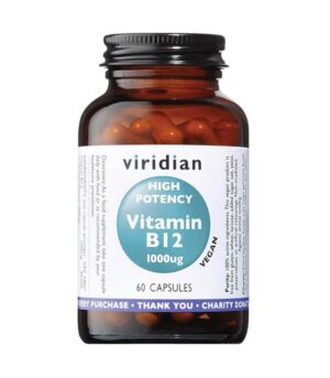 Viridian visoko potencirani vitamin B12, 1000 µg, 60 kapsul