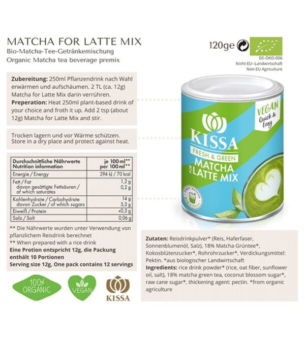 Kissa bio Matcha Latte Mix