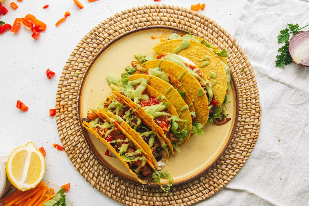 recept za veganske tacose s tempehom