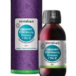 Viridian ekološki izvleček črnega bezga z vitaminom C v sirupu