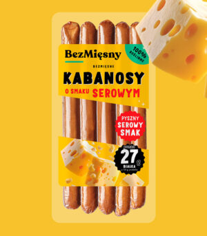 Brezmesne Kabanos klobasice s sirom