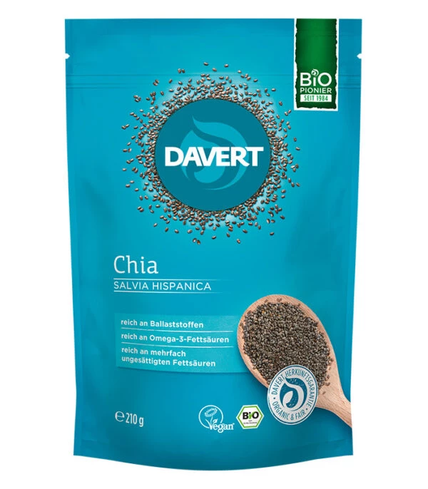 Davert bio Chia semena, 210g