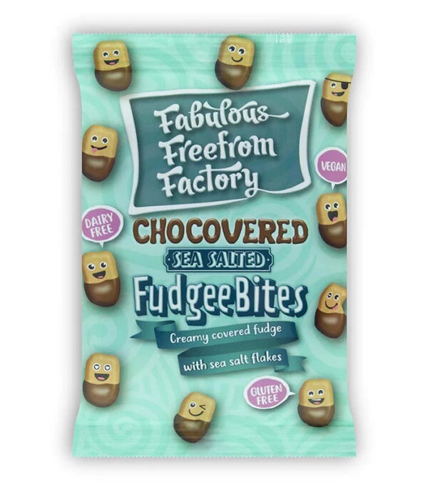 Fabulous Free From Factory Chocovered Salt Fudgee Bites, 65g